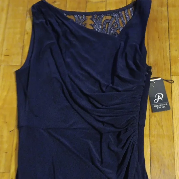 Adrianna Papell Blue Sweetheart Maxi Gown 6 NWT - Picture 6 of 7